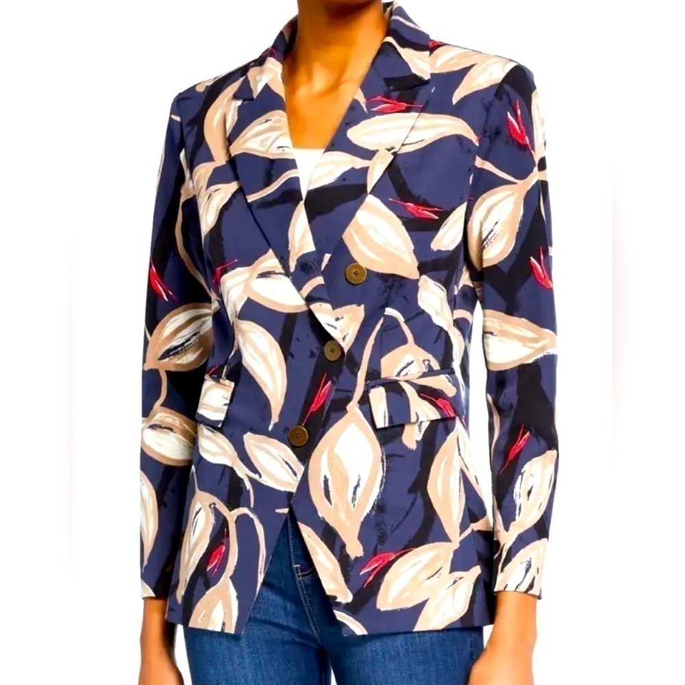 NIC + ZOE “Budding” Printed Jacket | Indigo Floral Print | MP